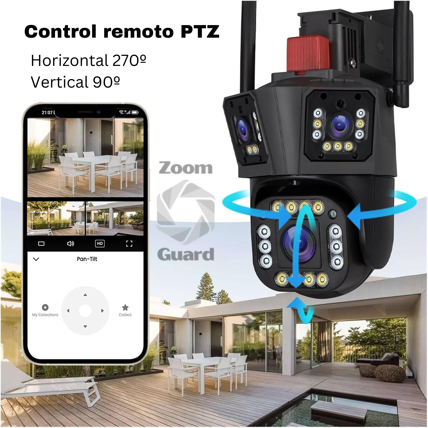 Zoom Guard: Cámara de Seguridad WiFi - ¡Compra 1, Llévate 2! + Memoria ilimitada